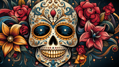 Art:3r936r0hfc4= Sugar Skulls