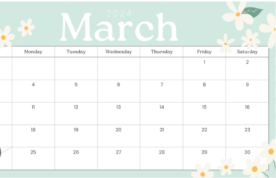 Free Printable:5zyo4pwnls4= March Calendar