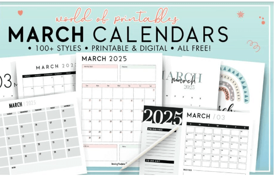 Free Printable:5zyo4pwnls4= March Calendar