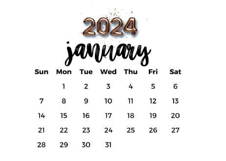 Free Printable:-Anxyc33wbg= January 2024 Calendar