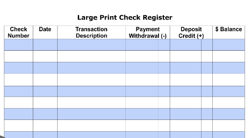 Free Printable:Ayrzgadix0i= Check Register Printable