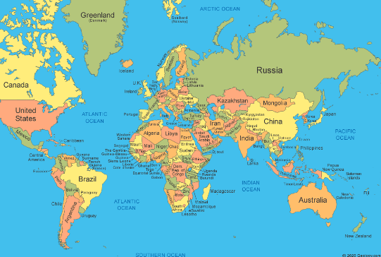 Country:V-Xzjijklp4= Map of World