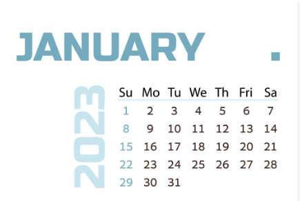 Free Printable:6spkjv9_T-K= January 2023 Calendar